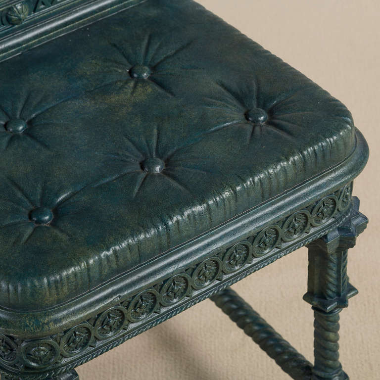 A Coalbrookdale Cast Iron Hall Chair designed by Christopher Dresser 1869 1