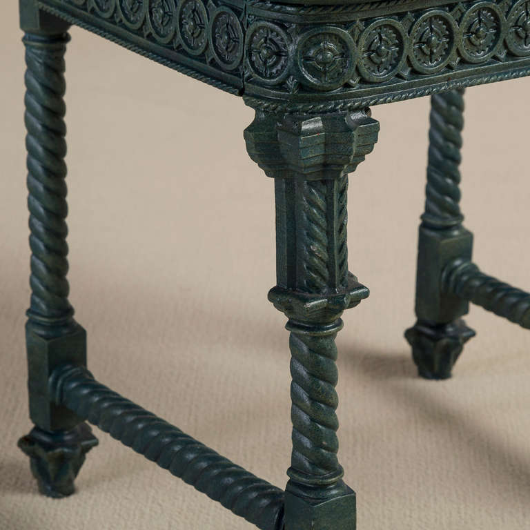 19th Century A Coalbrookdale Cast Iron Hall Chair designed by Christopher Dresser 1869