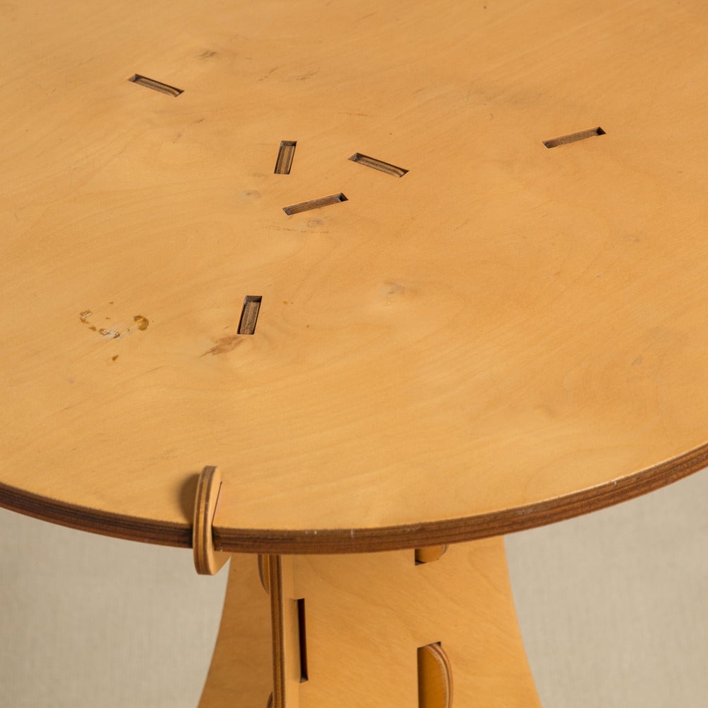 Late 20th Century David Kawecki Designed Puzzle Plywood Side Table, 1990s