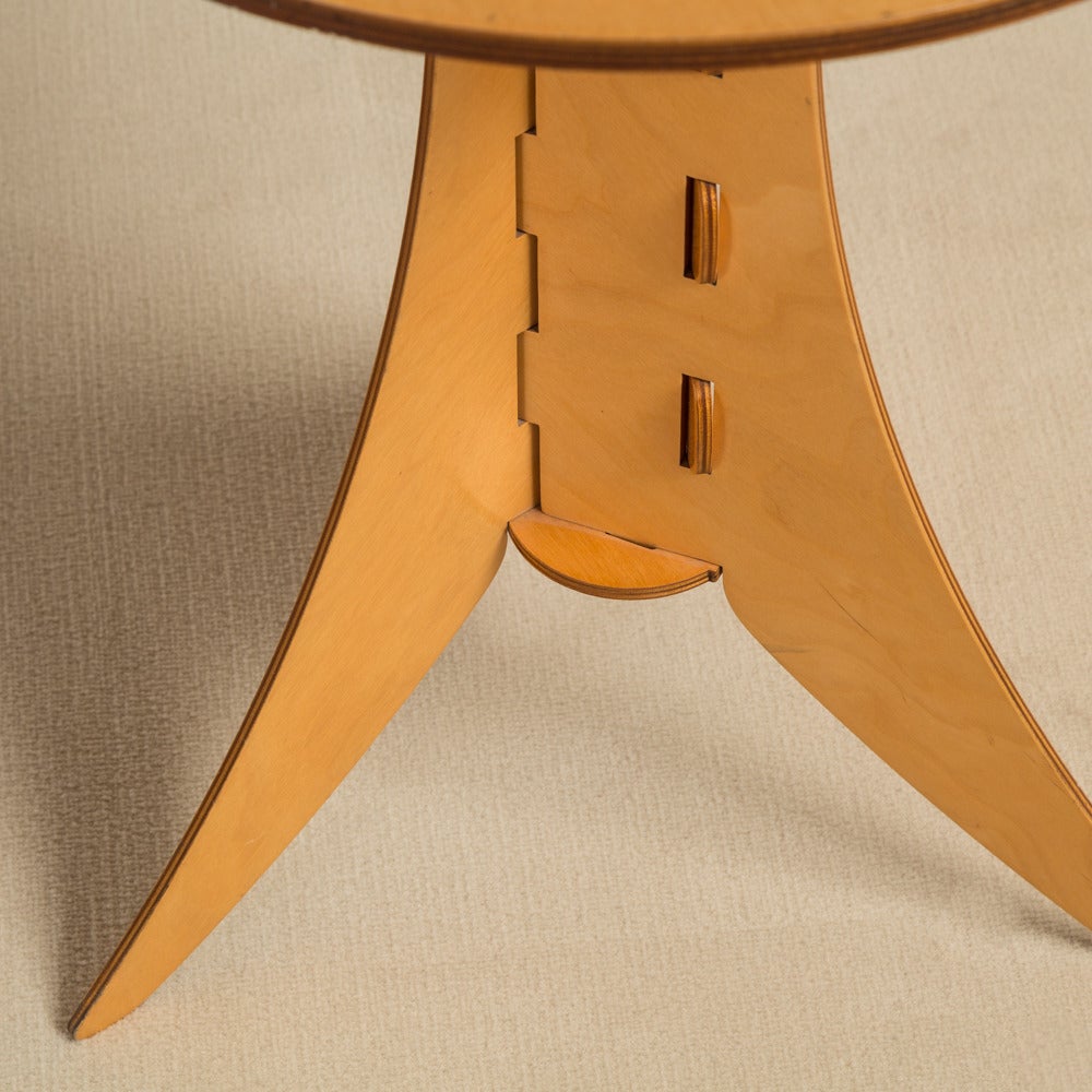 David Kawecki Designed Puzzle Plywood Side Table, 1990s In Excellent Condition In London, GB