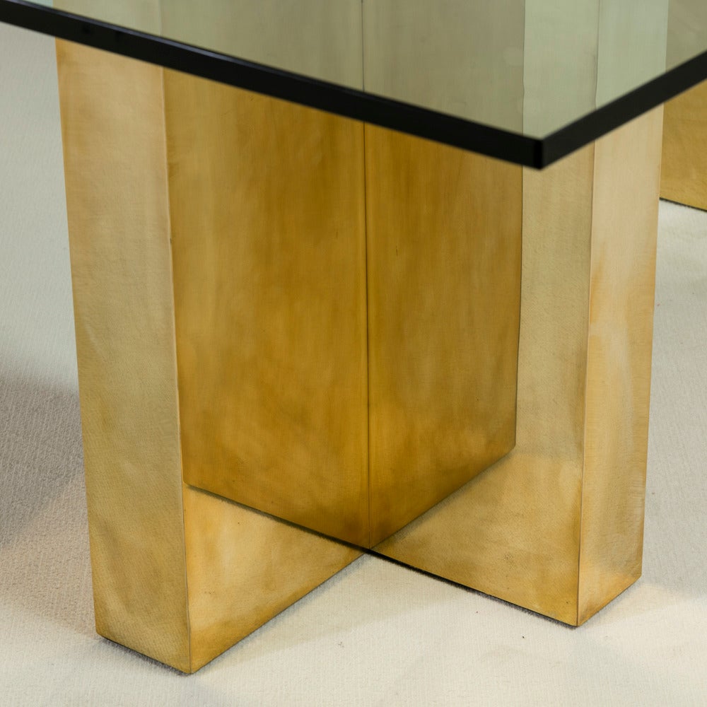 Pair of BrassWrapped Milo Baughman Pedestal Table Bases, 1970s at 1stDibs