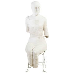 Large Theatrical Plaster Seated Figure Floor Standing Sculpture