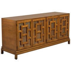 Asian Modern Four-Door Cabinet by Renzo Rutili, 1960s 5