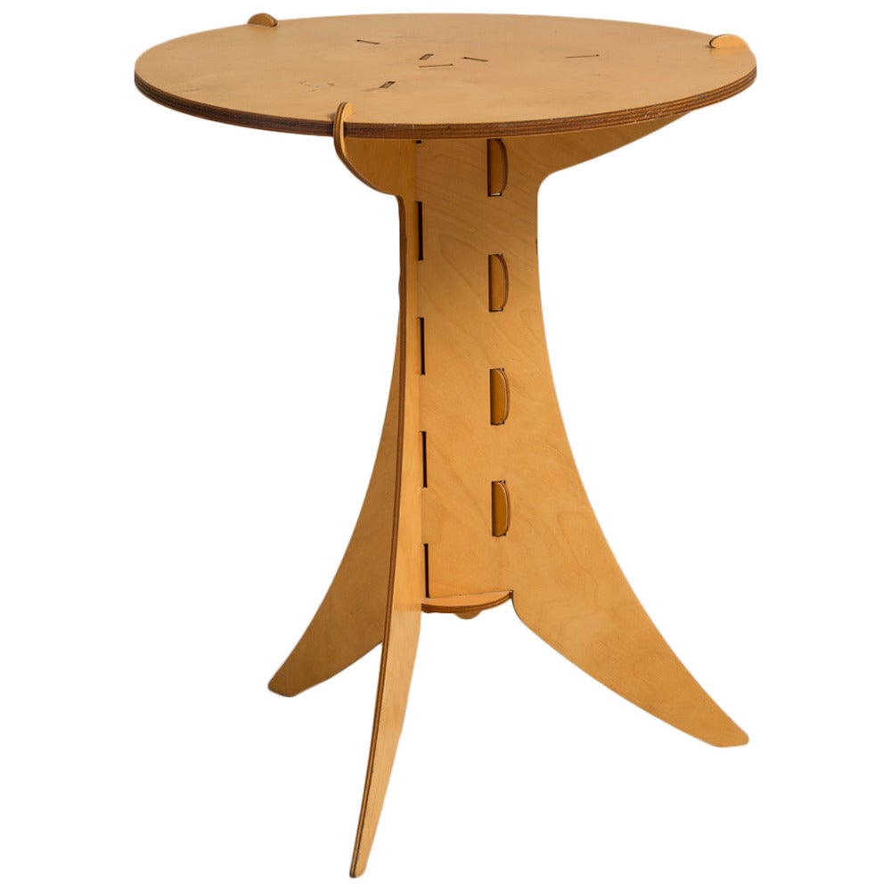 David Kawecki Designed Puzzle Plywood Side Table, 1990s