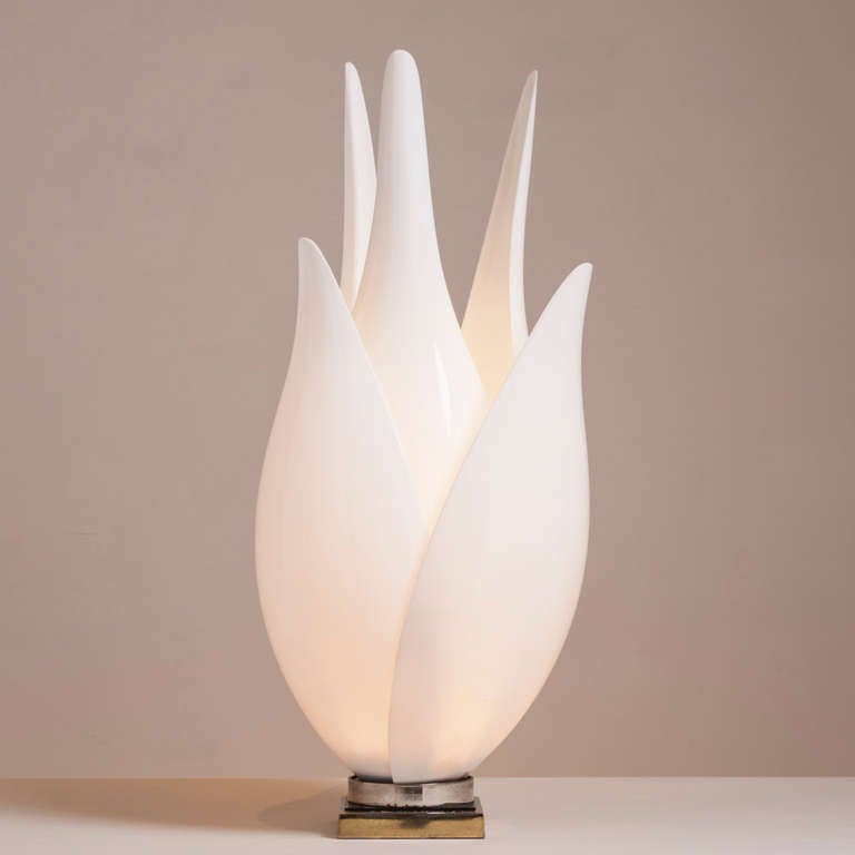 A Pair of Tulip Shaped Rougier designed Table Lamps Canada late 1970s