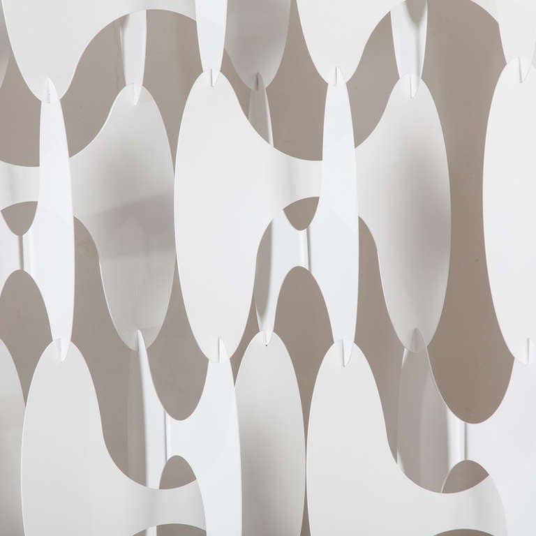 20th Century A Egawa+ Zbryk designed Sculptural Enameled Steel Screen