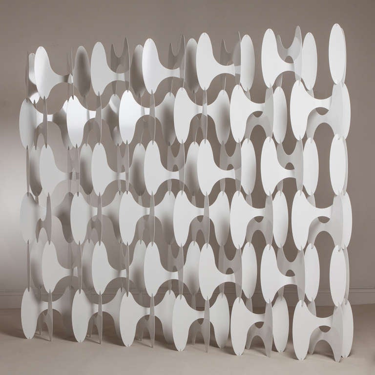 American A Egawa+ Zbryk designed Sculptural Enameled Steel Screen