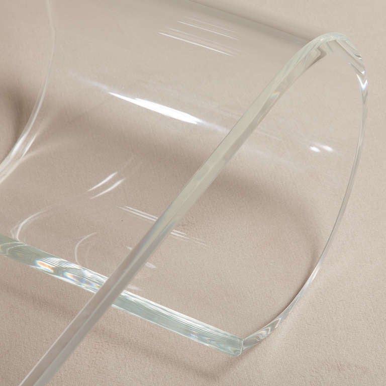 A Thick Lucite Coffee Table by Paul Jones 1970s 1