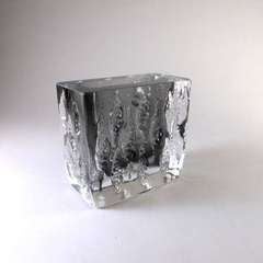 A Mandruzzato Sommerso Glass Vase with a Charcoal Centre