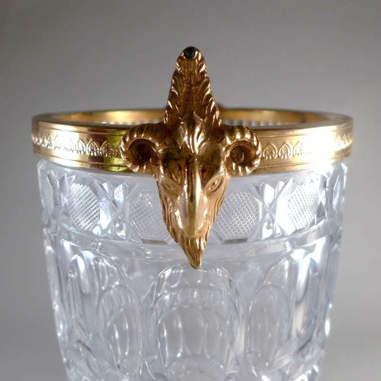 A Versace Glass Ice Bucket with Gilt Bronze Mounts 1970s In Excellent Condition In London, GB