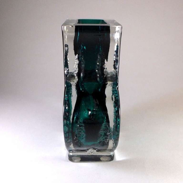 Italian A Large Ingrid Glass Designed Sommerso Glass Vase
