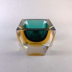 A Chunky Murano Sommerso Glass Bowl