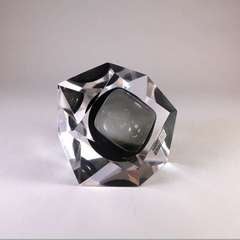 A Faceted Murano Sommerso Glass Ashtray