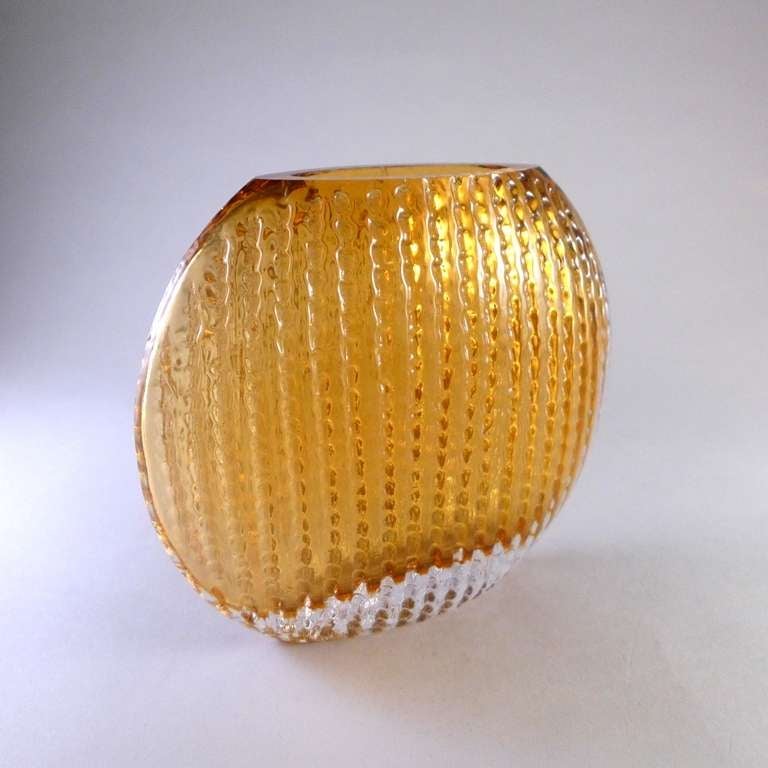 An Ingrid Glass Designed Block Shaped Sommerso Glass Vase