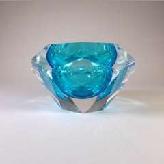 A Faceted Murano Sommerso Glass Ashtray