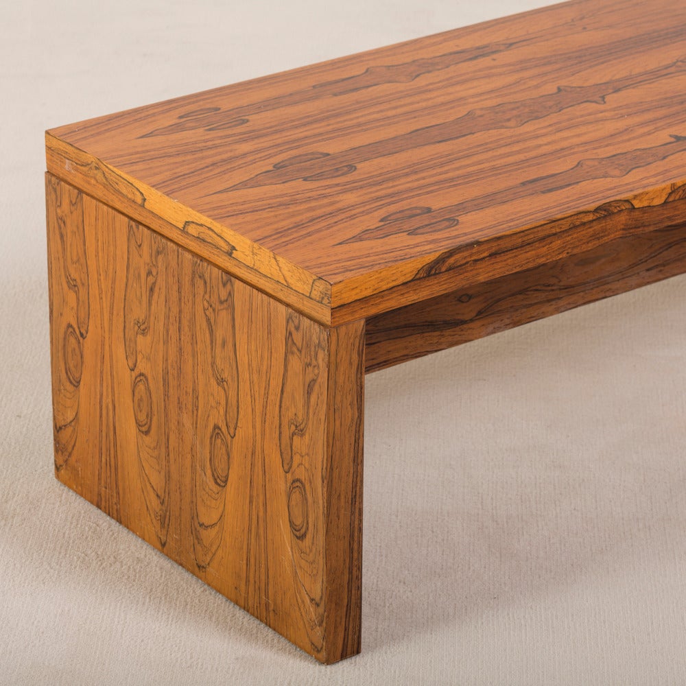 Late 20th Century Rosewood Veneered Coffee Table, 1970s For Sale