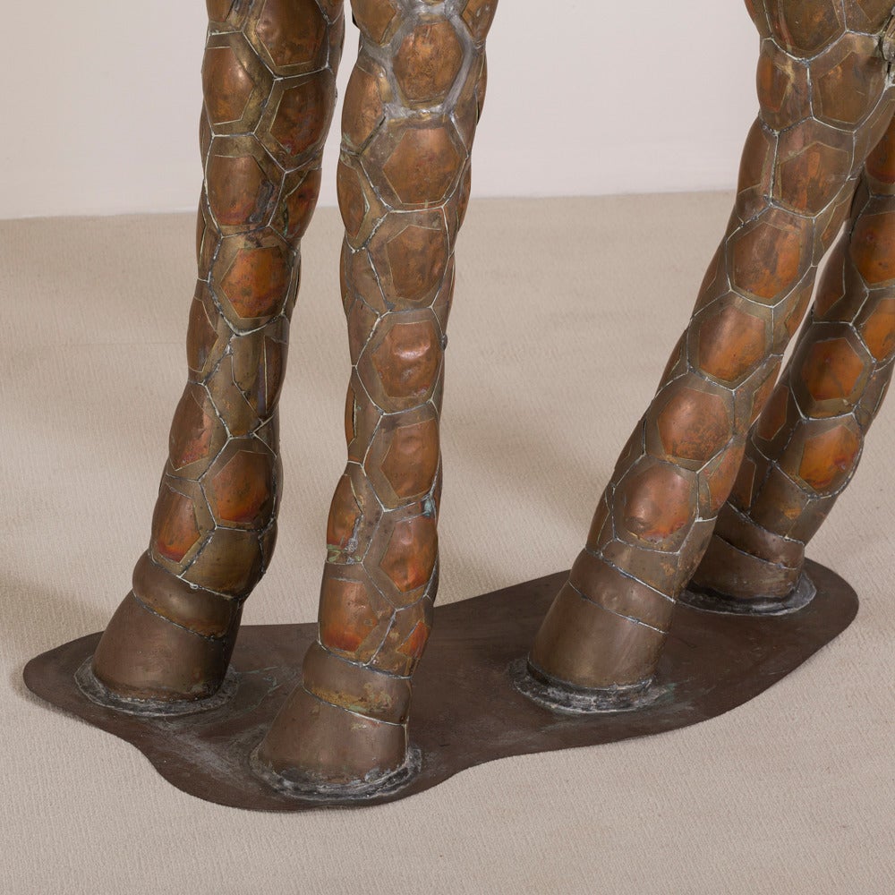 Copper and Brass Giraffe by Sergio Bustamante 12/100 For Sale 3