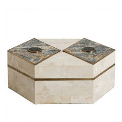Casa Bique Tessellated Stone and Marble Veneered Box, 1980s