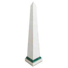 Tessellated Stone Veneered Obelisk Table Sculpture, 1980s