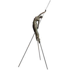 A Bronze titled 'Moyenne arc-en-Ciel' by Nicolas Lavarenne 1999