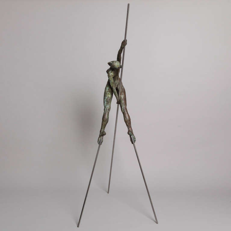 French A Bronze titled 'Moyenne arc-en-Ciel' by Nicolas Lavarenne 1999