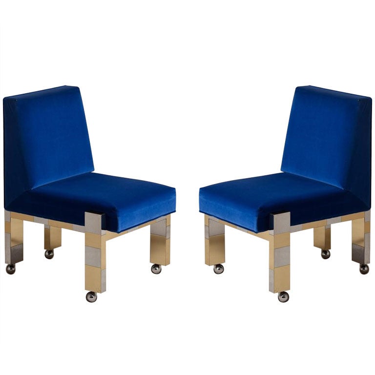A Pair of Paul Evans Dining Chairs Model PE 243 1975
