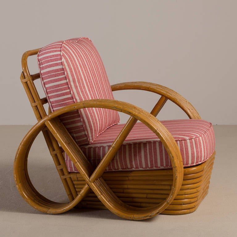 Italian A 1940s Bamboo Easy Chair after Paul Frankl