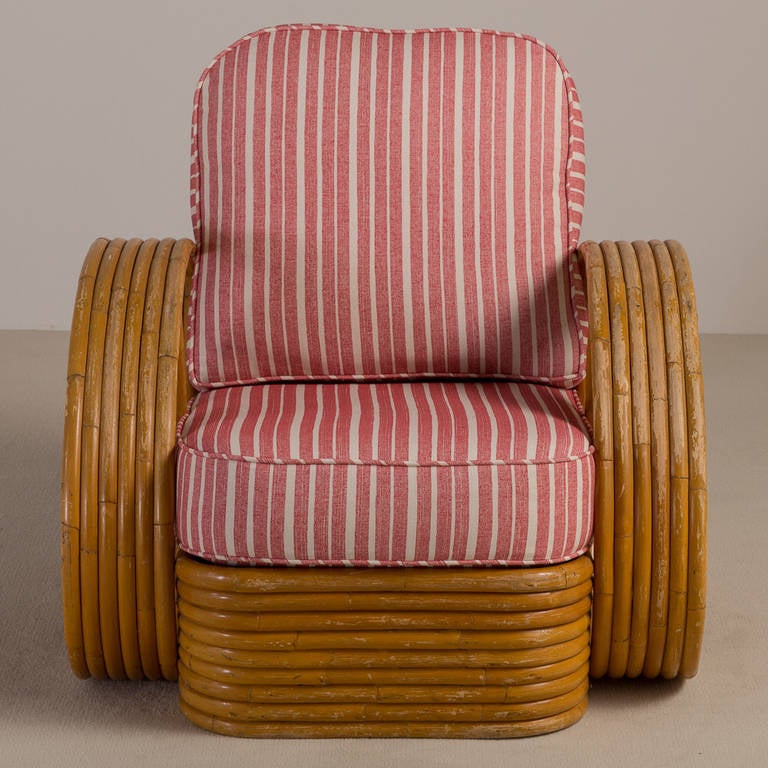 A 1940s Bamboo Easy Chair after Paul Frankl In Good Condition In London, GB