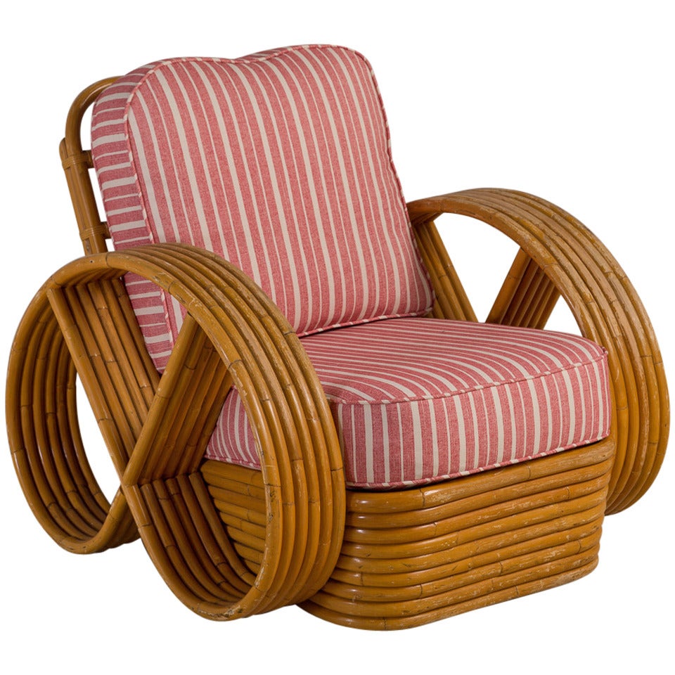 A 1940s Bamboo Easy Chair after Paul Frankl