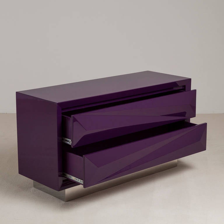 British Standard Lacquered Asymmetrical Commode by Talisman Bespoke For Sale