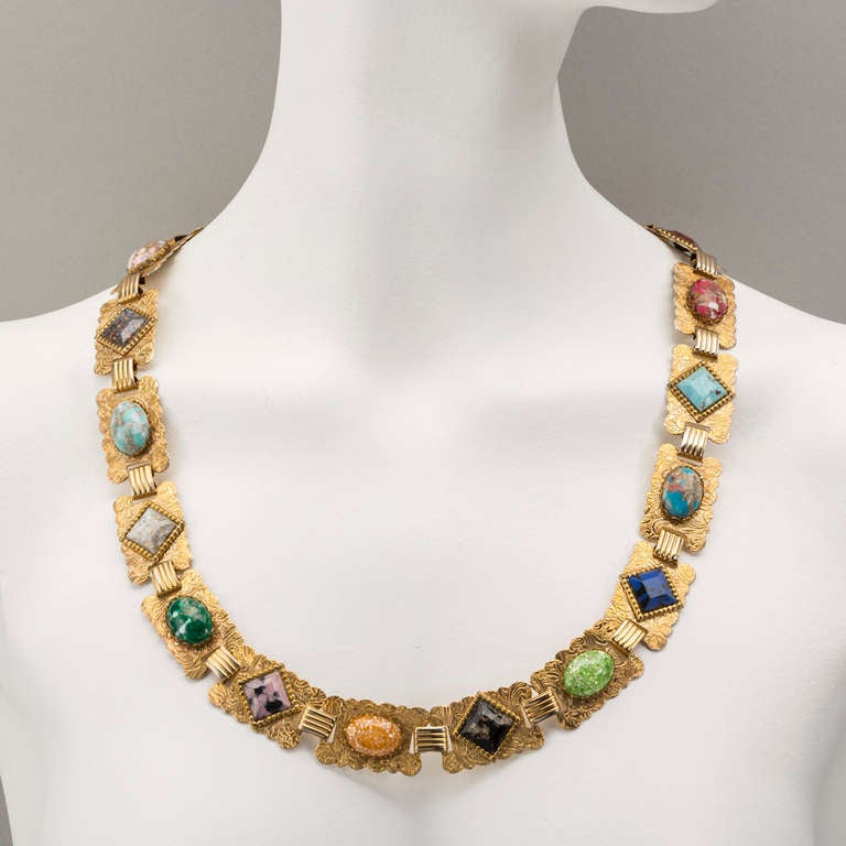 A Stunning Multi Stone Necklace 1970's