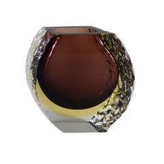 Mandruzzato Murano Sommerso Glass Vase