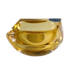 An Unusual and Rare Murano Sommerso Glass Ashtray. Stamped