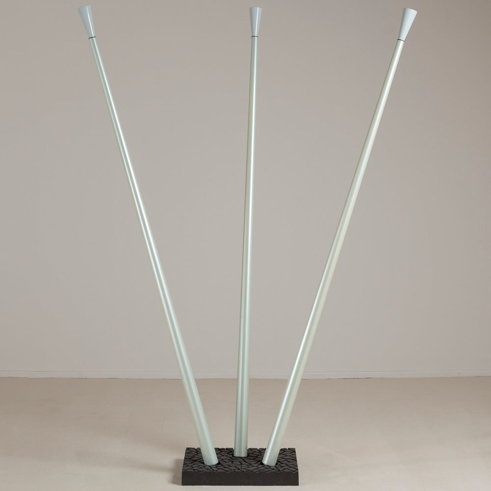 A Rare Italian Adjustable Floor Lamp with Porcelain Diffusers by Aldo Cibic & Cesare Ongaro entitled 