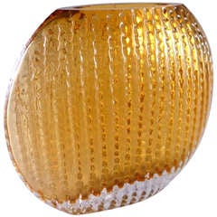An Ingrid Glass Designed Block Shaped Sommerso Glass Vase