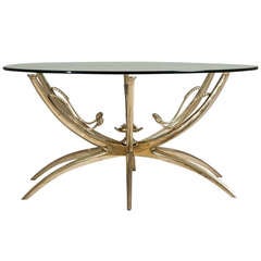 An Italian Bronze Coffee Table with Lotus Leaf detail 1950s