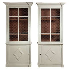 A Pair 19th Century Painted Cabinets