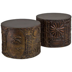 A Pair of Resin Wrapped Side Tables by Adrian Pearsall 1960s