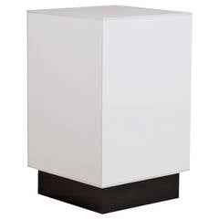 Small Single White Acrylic Light Box Side Table, 1970s