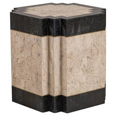 A Low Tessellated Stone Veneered Pedestal Side Table 1991