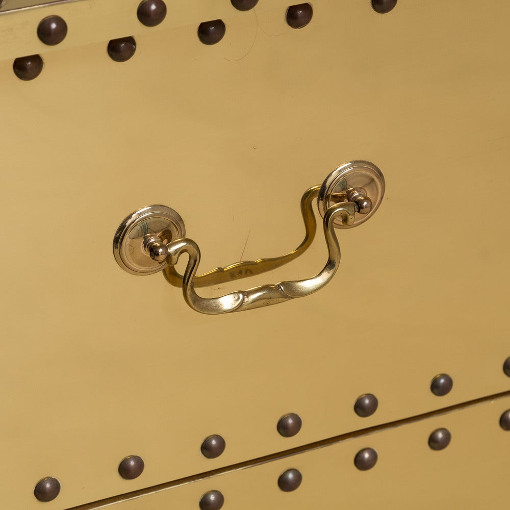 Sarreid Designed Nine-Drawer Brass Commode, 1970s 2