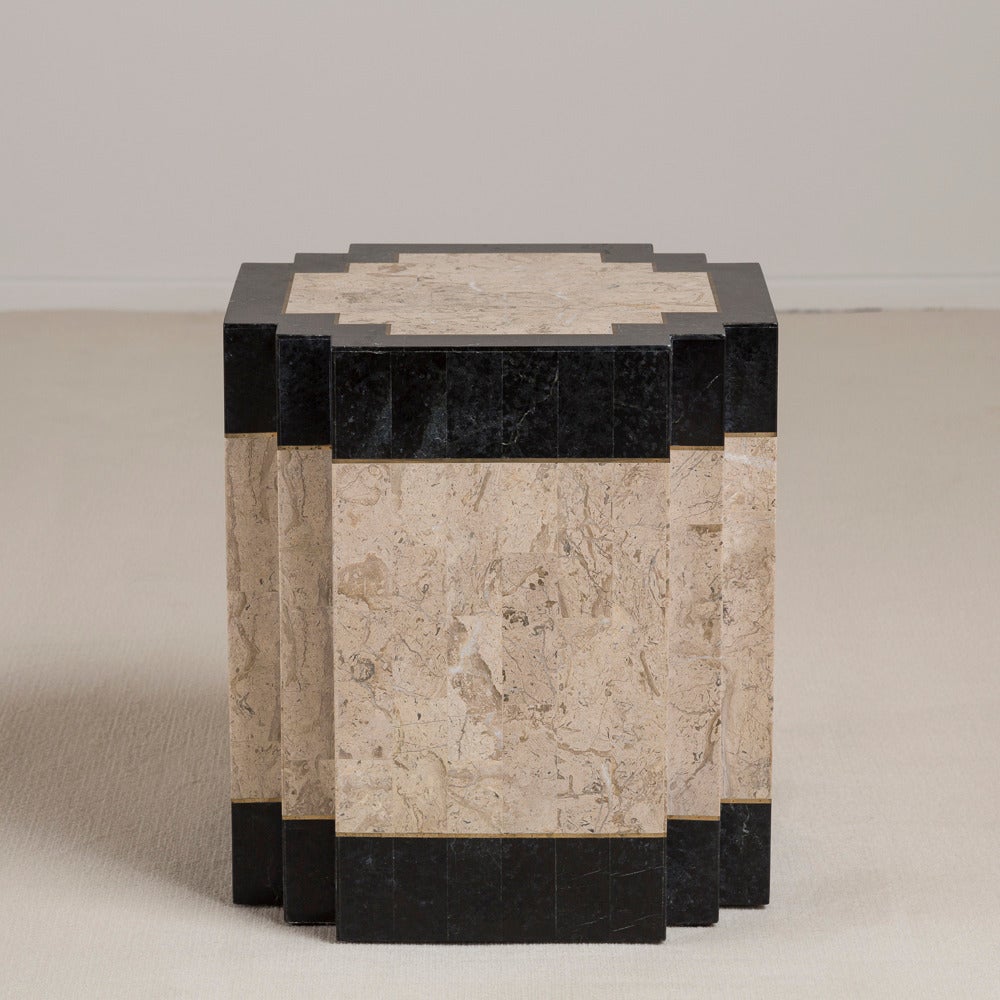 Philippine A Low Tessellated Stone Veneered Pedestal Side Table 1991