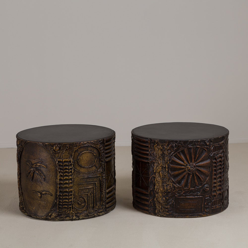 A Pair of Resin Wrapped Side Tables by Adrian Pearsall 1960s In Excellent Condition In London, GB