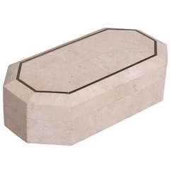 Maitland-Smith Designed Tessellated Stone Box, 1980s