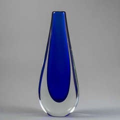 A Swedish Nils Landberg designed Sommerso Glass Vase