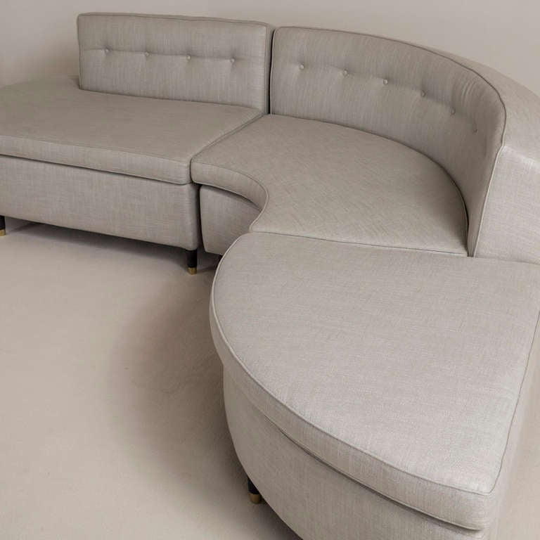 British A Two Part Buttoned Back Sectional Sofa by Talisman Bespoke