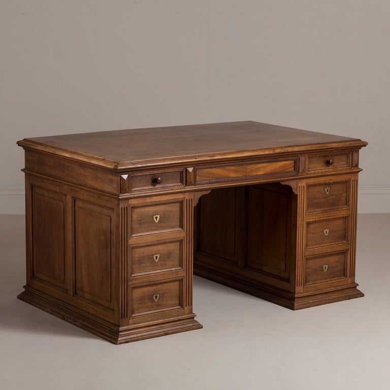 A French Walnut Partners Desk Circa 1850 At 1stdibs