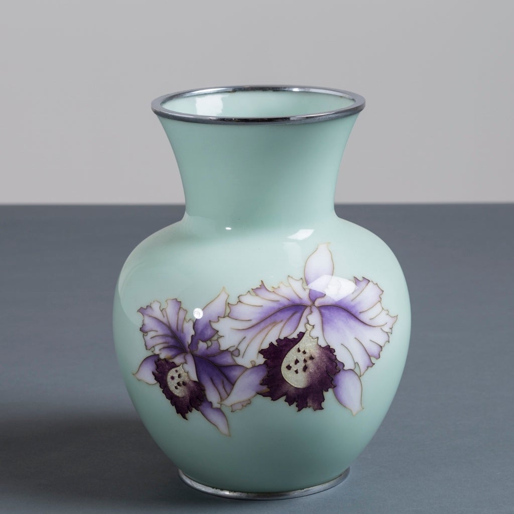 A Japanese cloisonné enamel vase by Tamura

NB: These items are subject to a further discount over and above the trade when exported outside the EU of 10%.