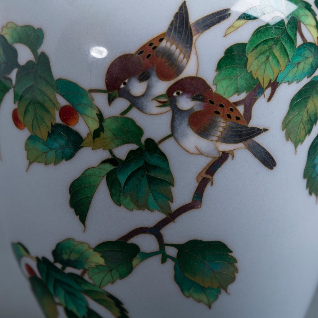 20th Century Japanese Cloisonné Enamel Vase from the Showa Period For Sale