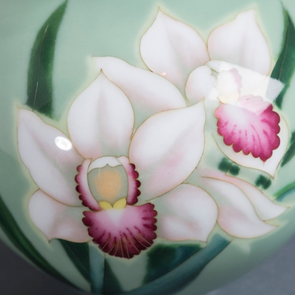 Mid-20th Century Japanese Cloisonné Enamel Vase Attributed to Ando, circa 1950 For Sale
